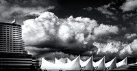 PH2735a Vancouver Waterfront Sails and cumulus -9785--90
