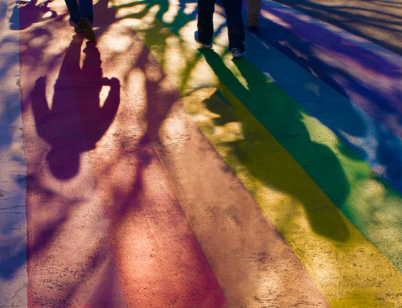 PH2134a pedestrian shadows on rainbow crossing zf-1550-2