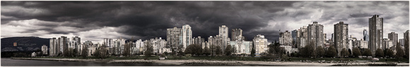 PH2168a Vancouver skyline English Bay with gloomy clouds sfx zf-3808--21
