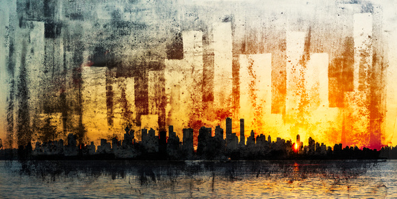 PHOA0135c folio Vancouver FotoGrafika urban abstract highrises in graphite Vancouver golden sunset -8051--8