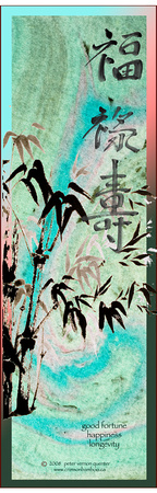 BM008a good fortune happiness longevity 1 bamboo 2-2773